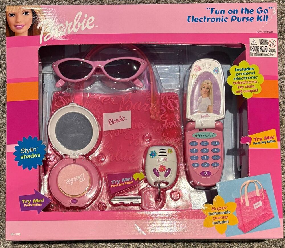 vintage Barbie "Fun on the Go" Electronic Purse Kit by Mattel from the early 200